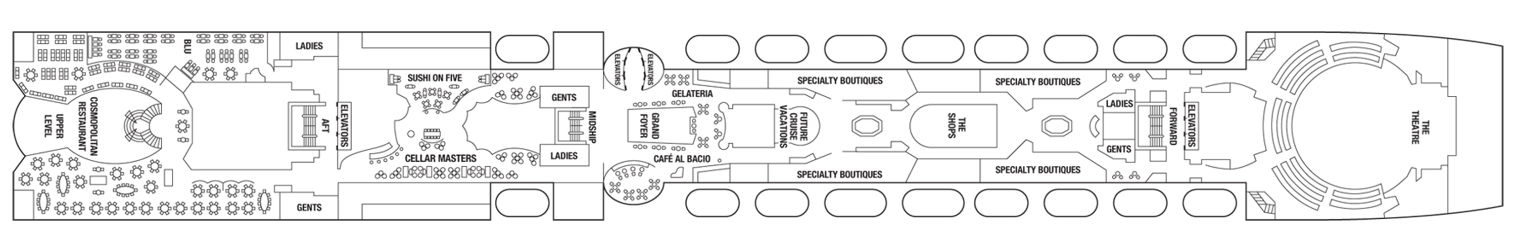Deck 5 plan on Celebrity Summit