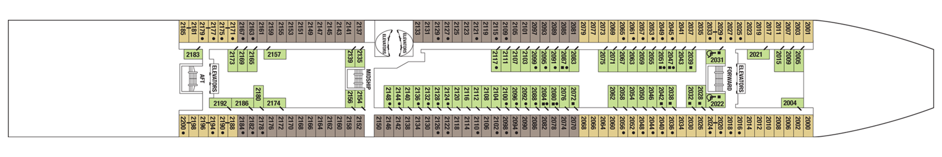 Deck 2 plan on Celebrity Summit
