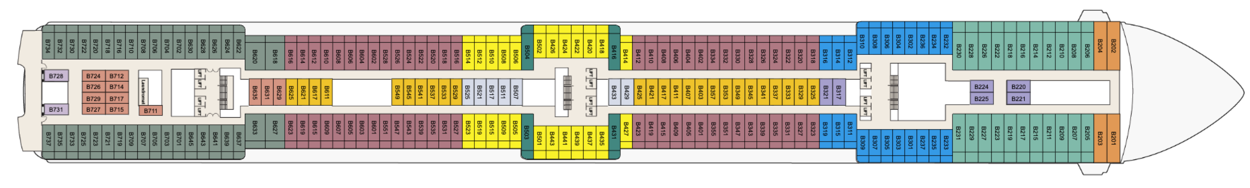 Deck 11 plan on Coral Princess