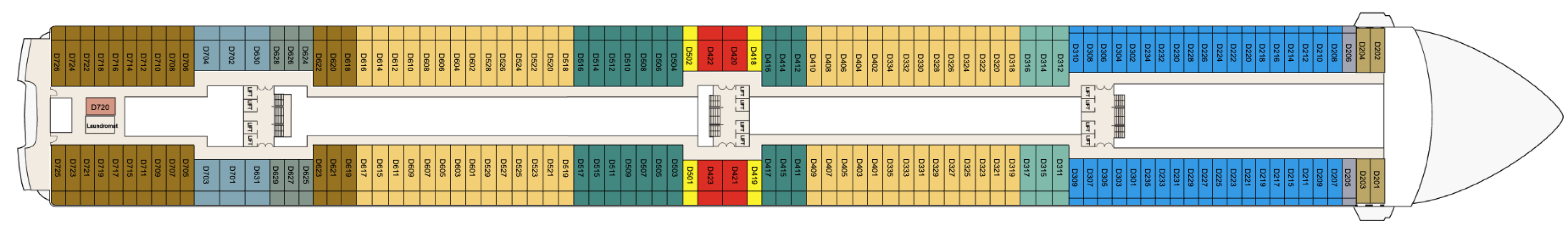 Deck 9 plan on Coral Princess