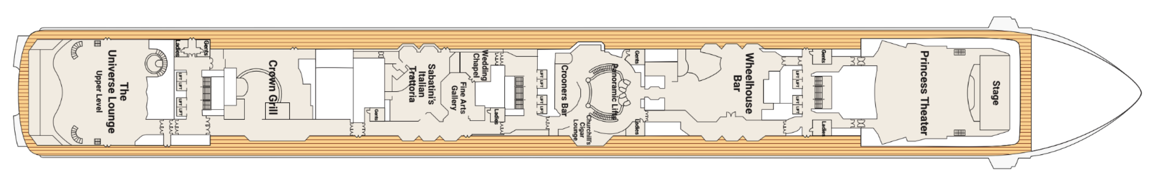 Deck 7 plan on Coral Princess