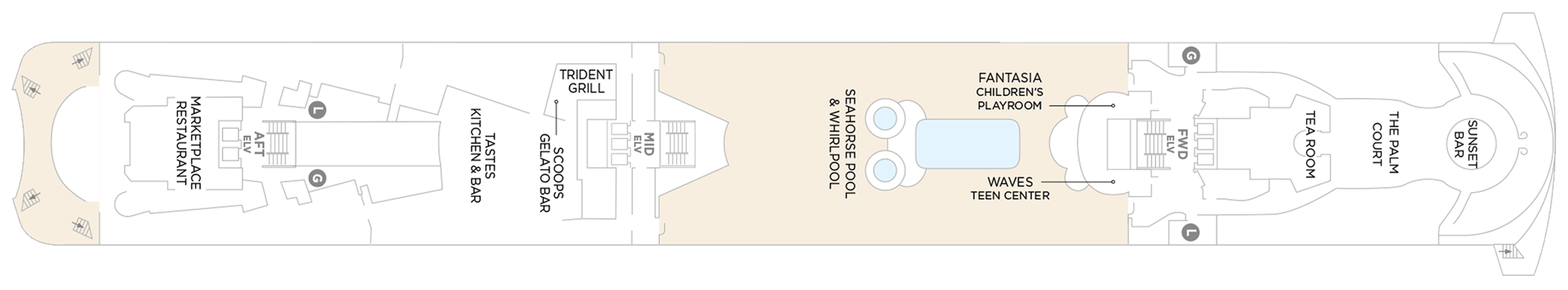 Deck 12 plan on Crystal Serenity