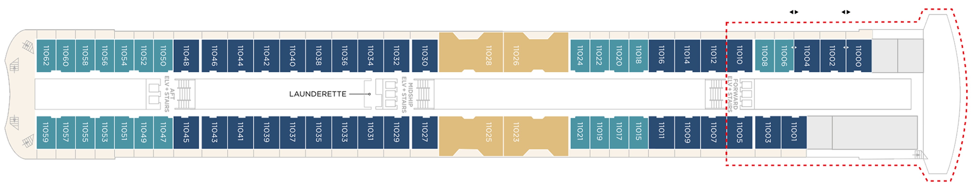 Deck 11 plan on Crystal Serenity