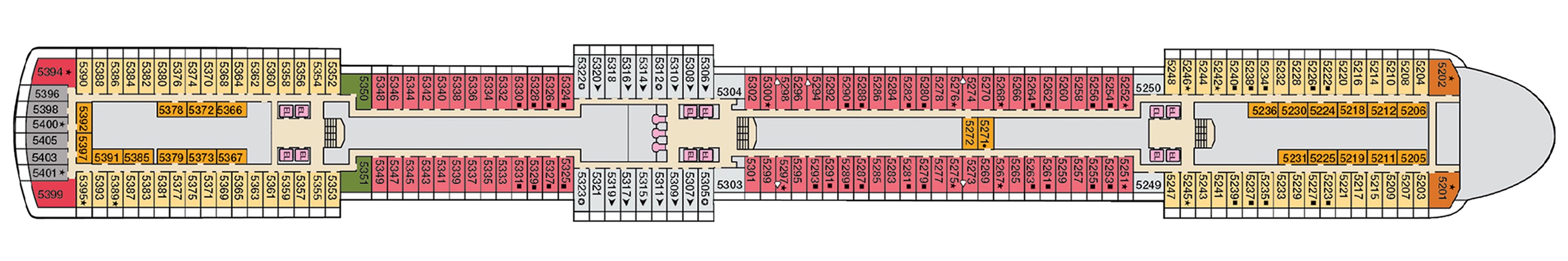 Deck 5 plan on Carnival Luminosa