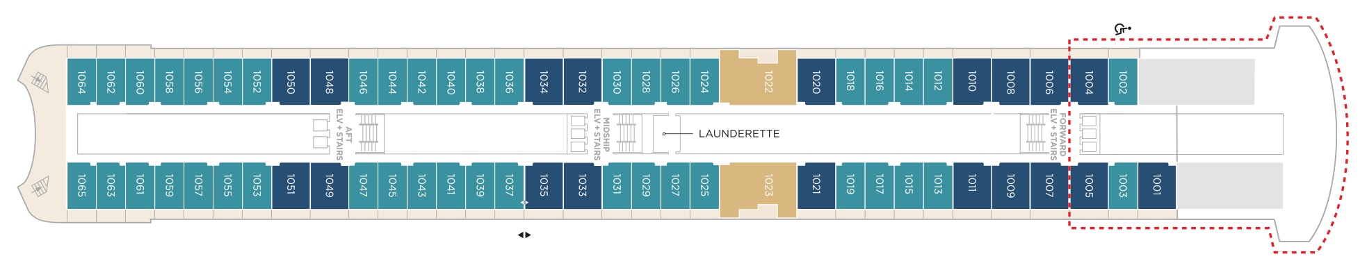 Deck 10 plan on Crystal Symphony