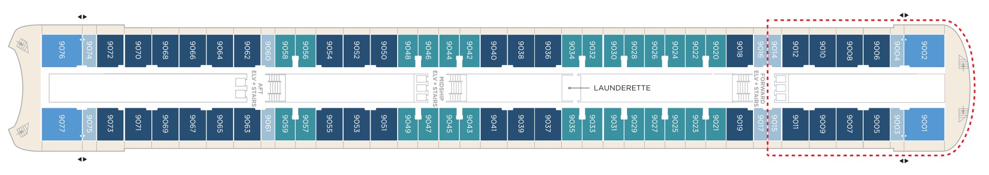 Deck 9 plan on Crystal Symphony