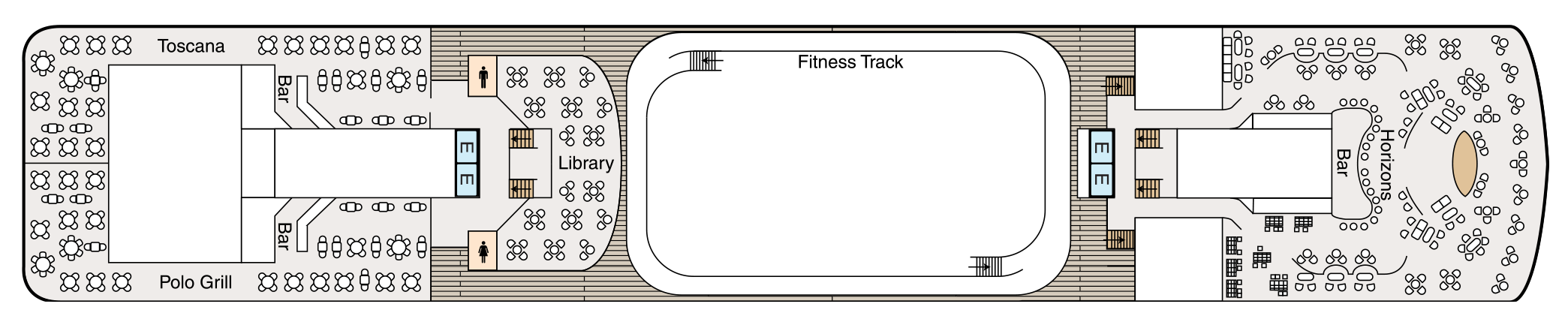Deck 10 plan on Oceania Insignia