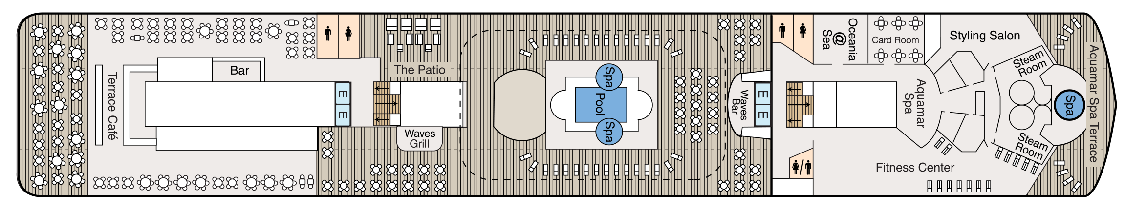 Deck 9 plan on Oceania Insignia
