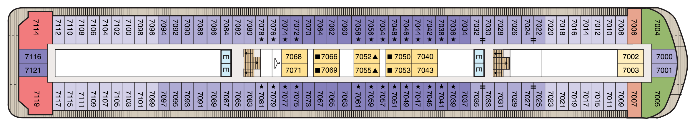 Deck 7 plan on Oceania Insignia