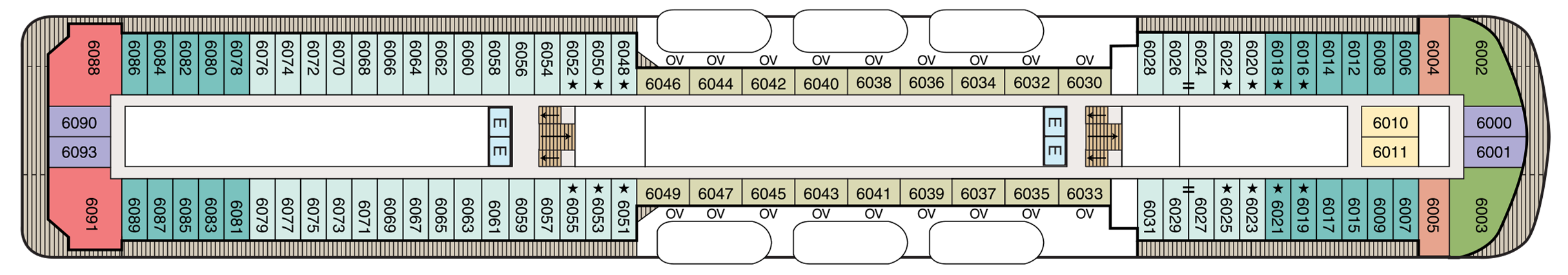 Deck 6 plan on Oceania Insignia