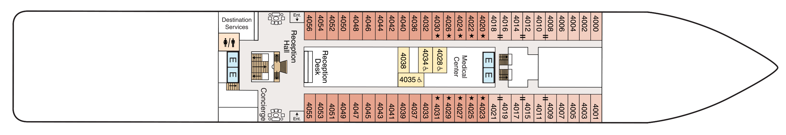 Deck 4 plan on Oceania Insignia