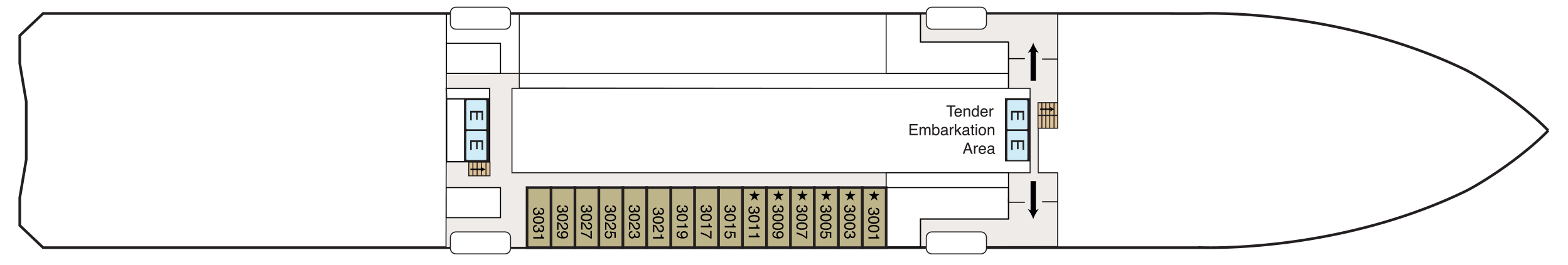Deck 3 plan on Oceania Insignia