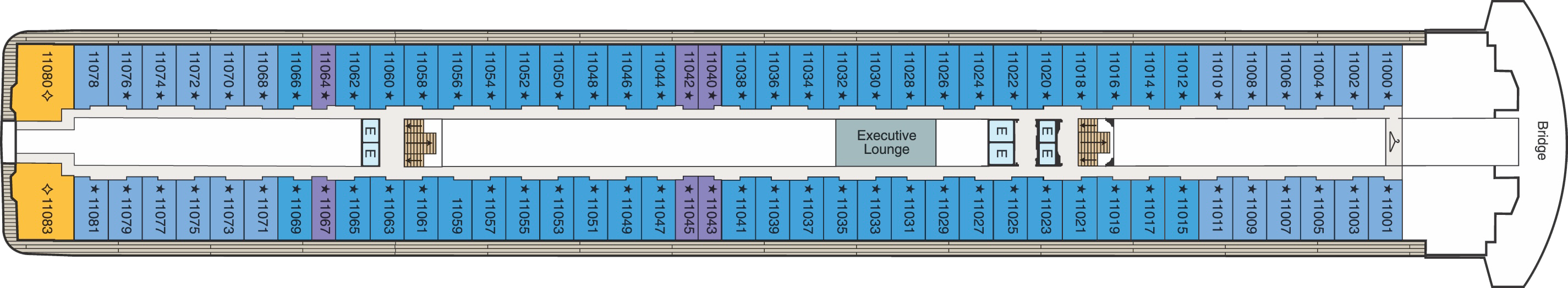 Deck 11 plan on Oceania Marina