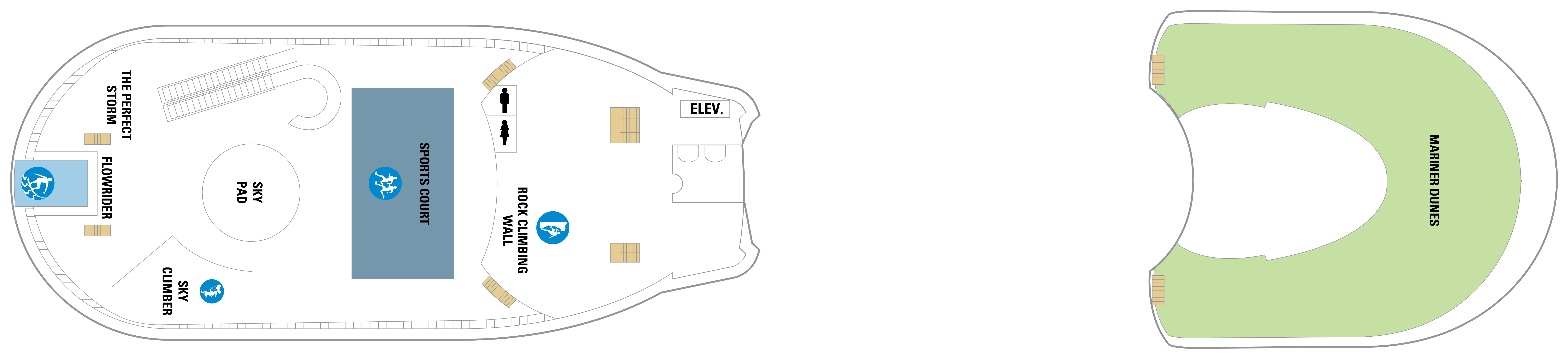Deck 13 plan on Mariner of the Seas