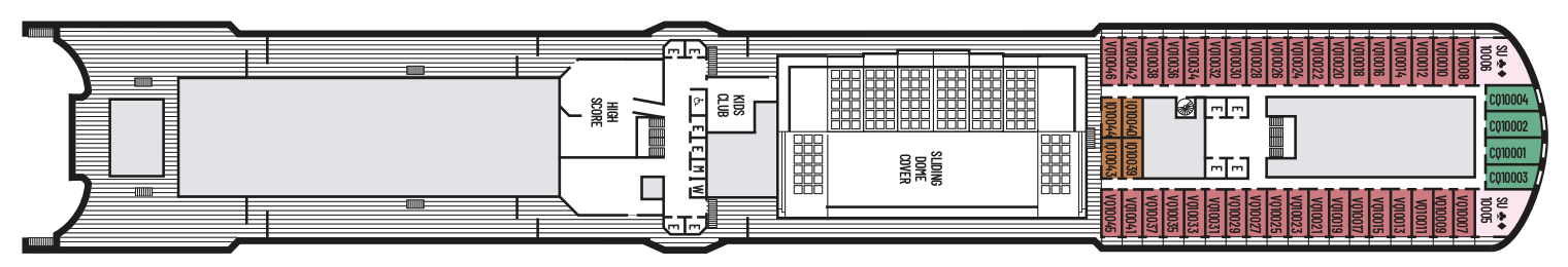 Deck 10 plan on Eurodam