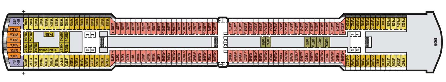 Deck 8 plan on Eurodam