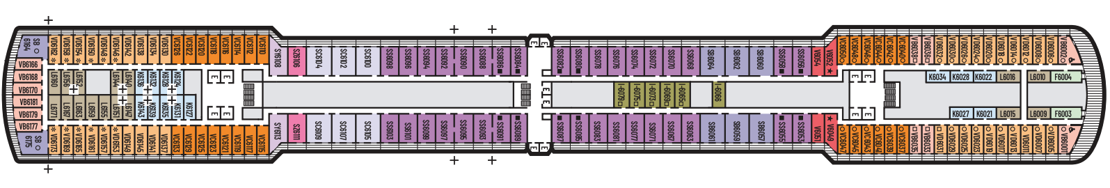 Deck 6 plan on Eurodam