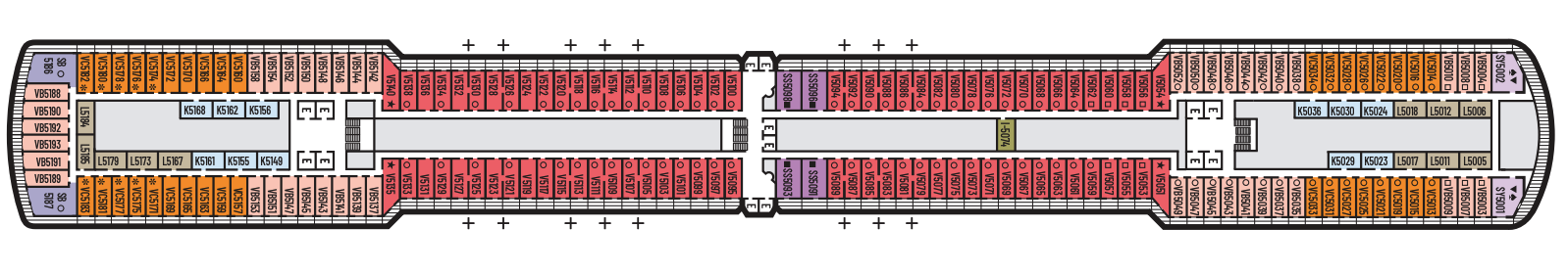 Deck 5 plan on Eurodam