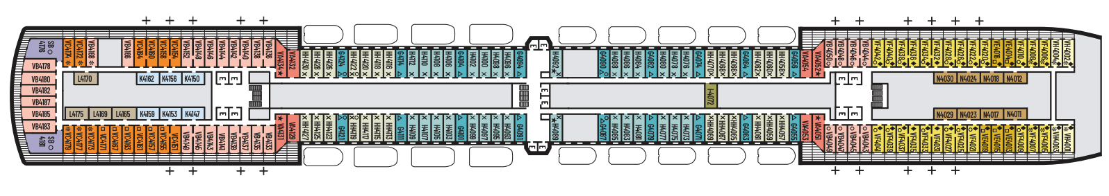 Deck 4 plan on Eurodam