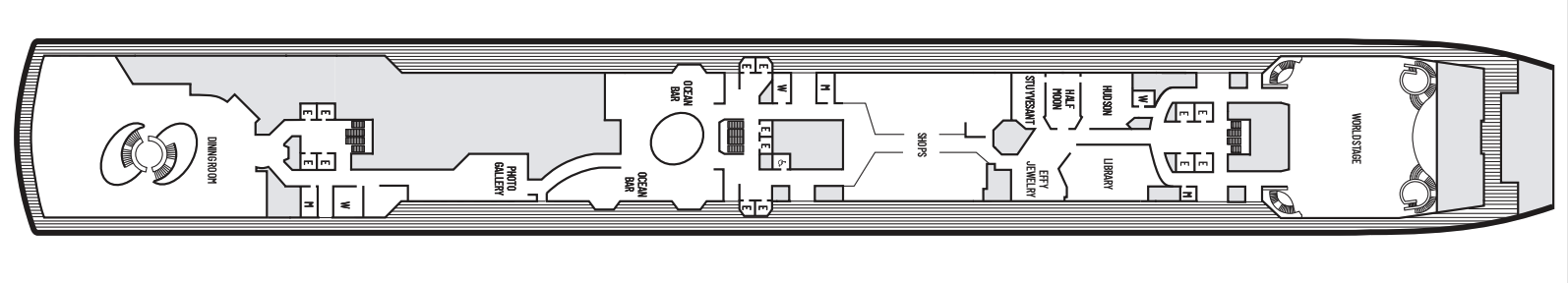 Deck 3 plan on Eurodam