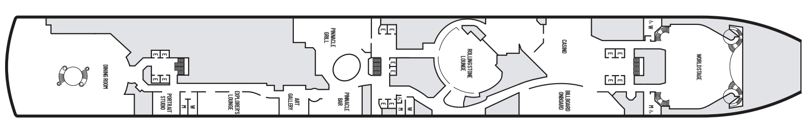 Deck 2 plan on Eurodam