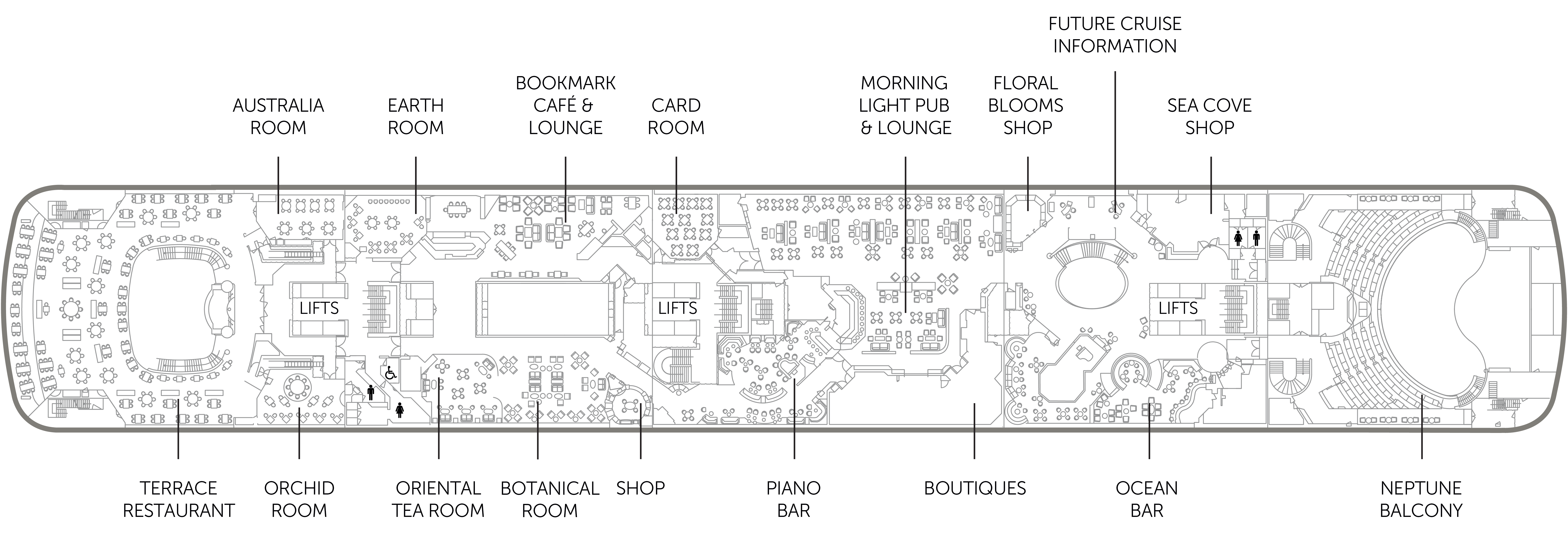 Lounge Deck 5 plan on Bolette