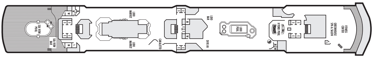 Deck 9 plan on Oosterdam