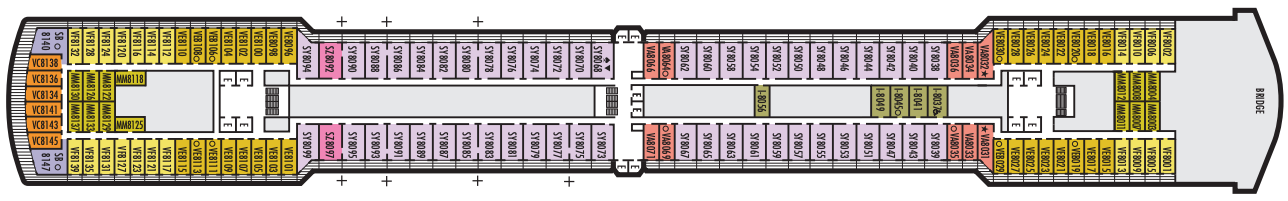 Deck 8 plan on Oosterdam
