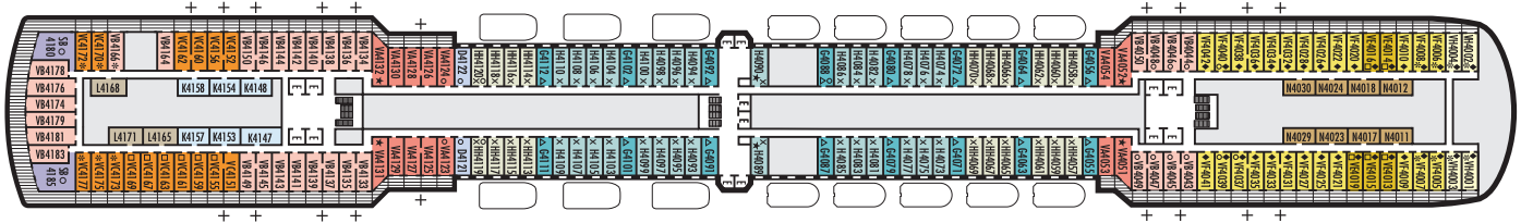 Deck 4 plan on Oosterdam