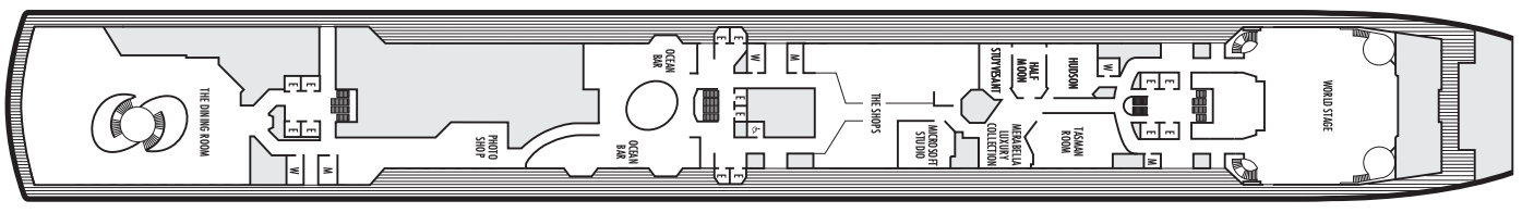 Deck 3 plan on Oosterdam