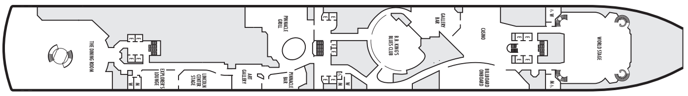 Deck 2 plan on Oosterdam