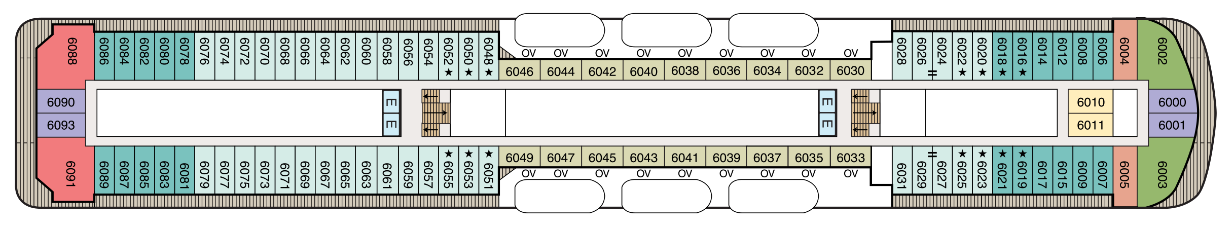 Deck 6 plan on Oceania Nautica