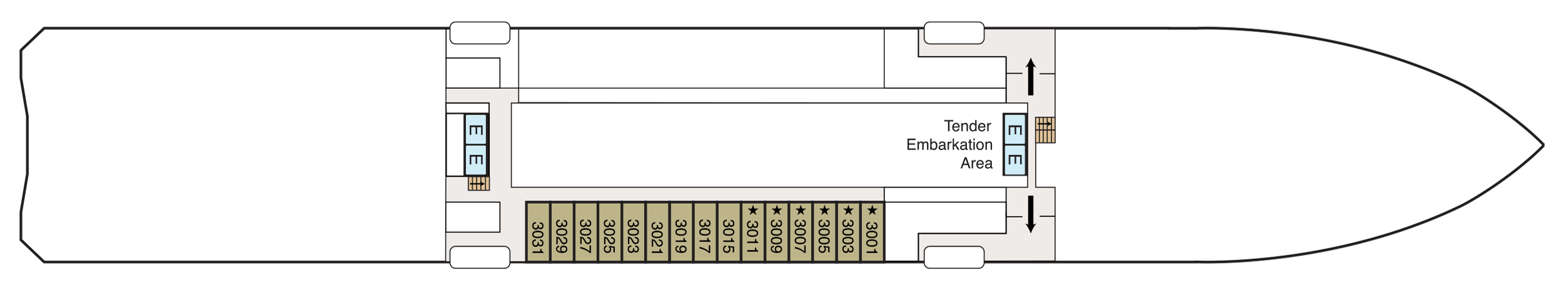 Deck 3 plan on Oceania Nautica