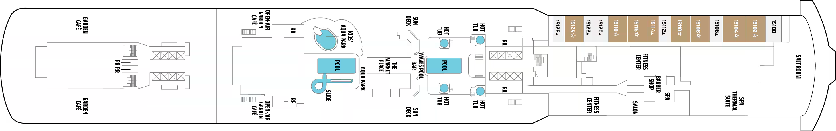 Deck 15 plan on Norwegian Breakaway