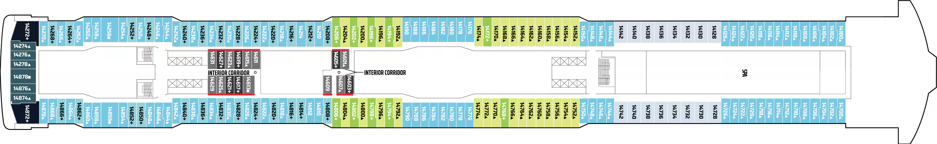 Deck 14 plan on Norwegian Breakaway