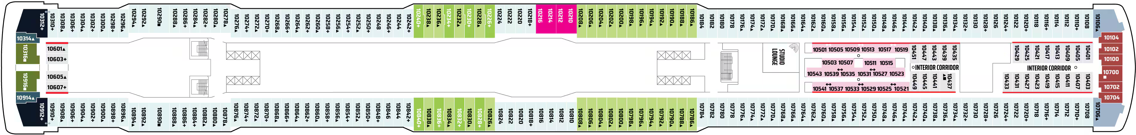 Deck 10 plan on Norwegian Breakaway