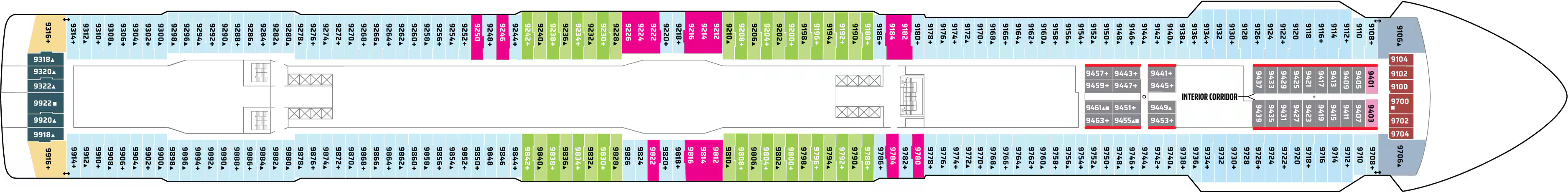 Deck 9 plan on Norwegian Breakaway