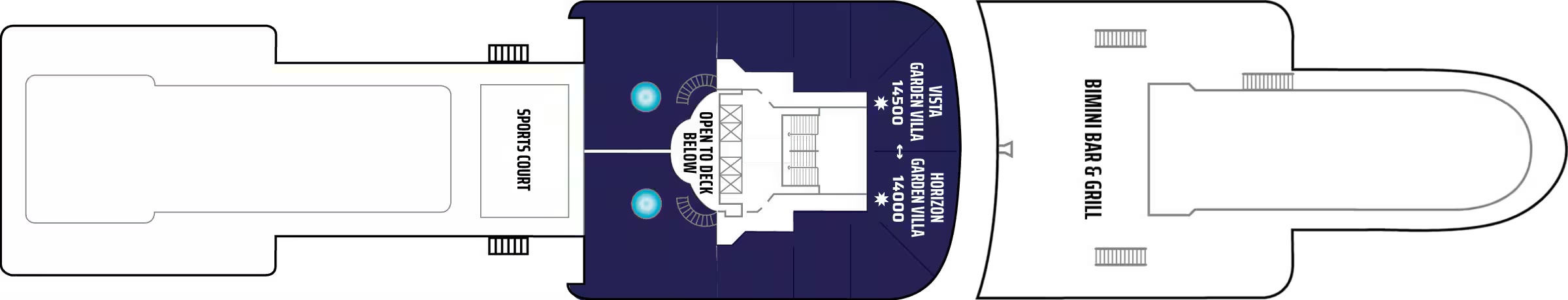 Deck 14 plan on Norwegian Dawn