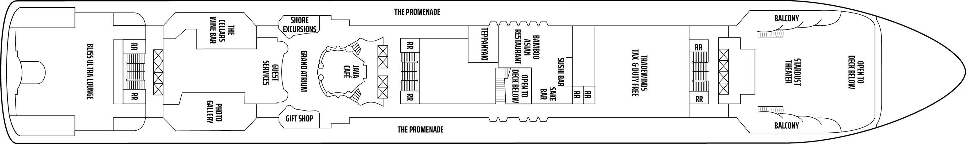 Deck 7 plan on Norwegian Dawn
