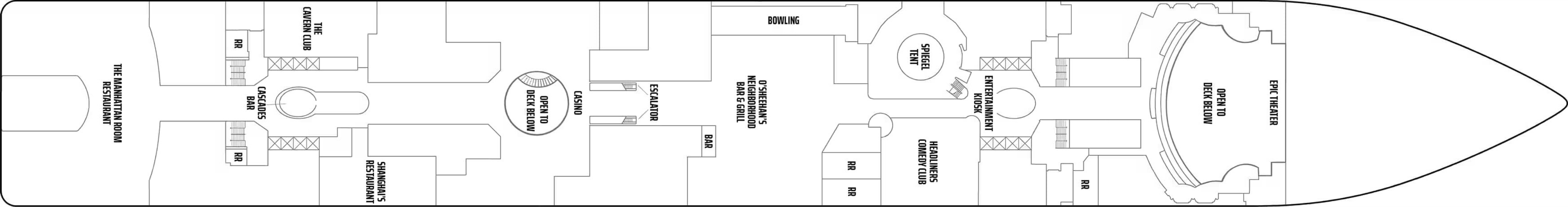 Deck 6 plan on Norwegian Epic