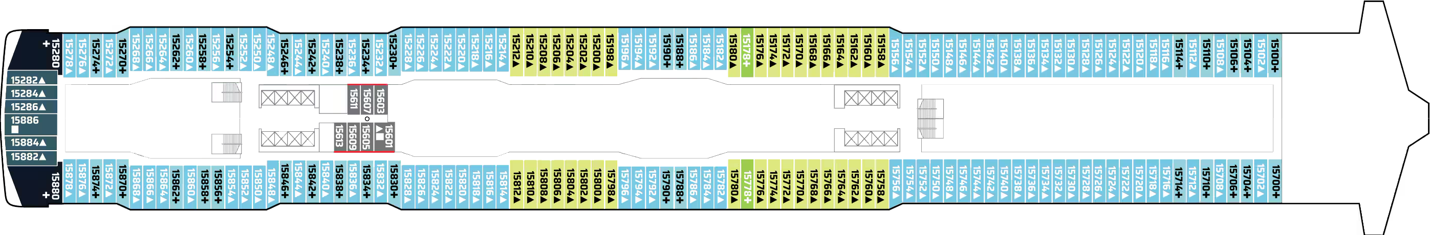 Deck 15 plan on Norwegian Escape