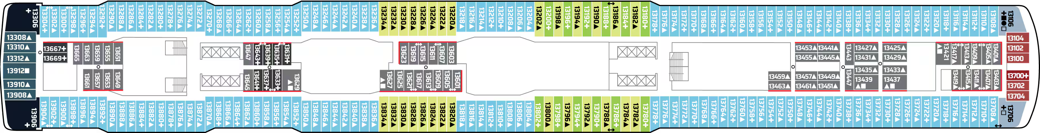 Deck 13 plan on Norwegian Escape