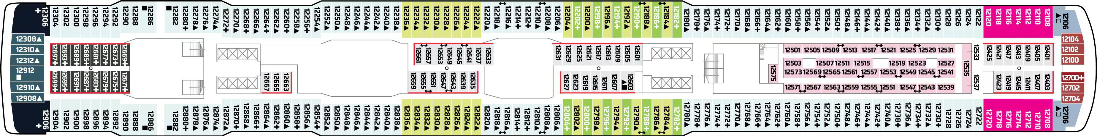 Deck 12 plan on Norwegian Escape