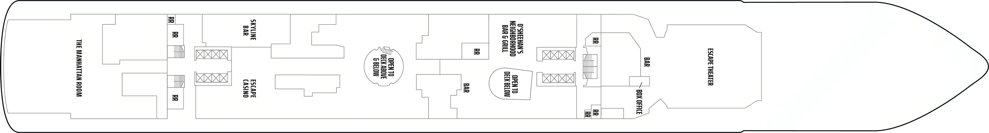 Deck 7 plan on Norwegian Escape