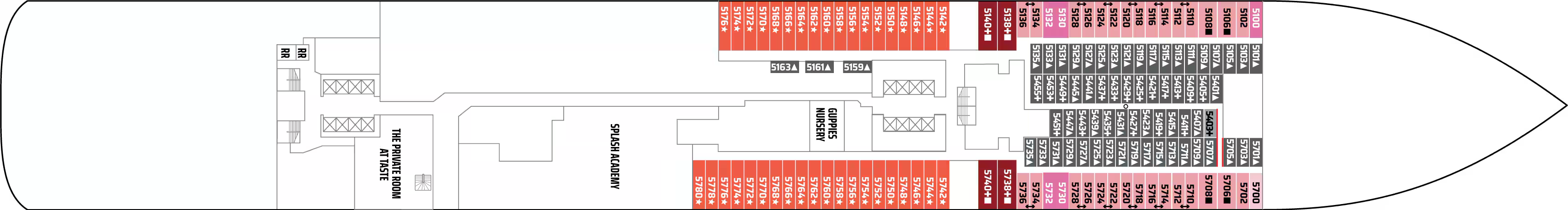 Deck 5 plan on Norwegian Escape