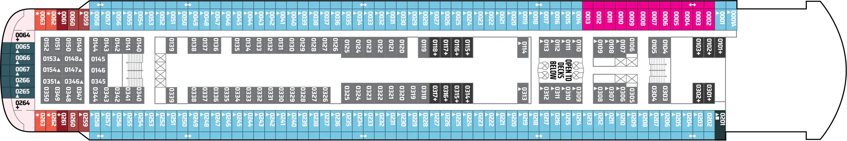 Norway Deck 10 plan on Norwegian Sky