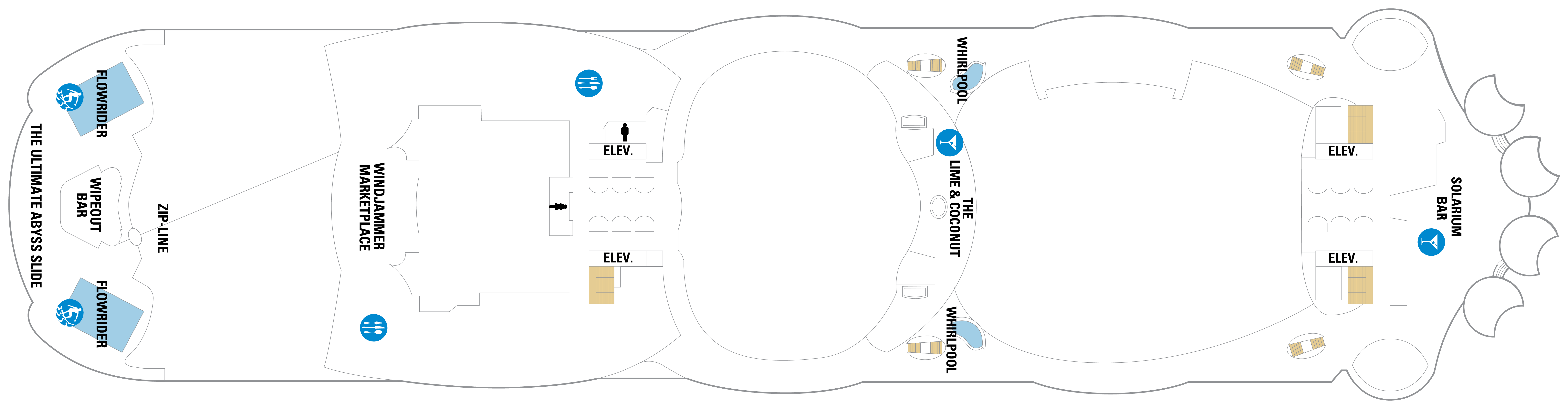 Deck 16 plan on Oasis of the Seas