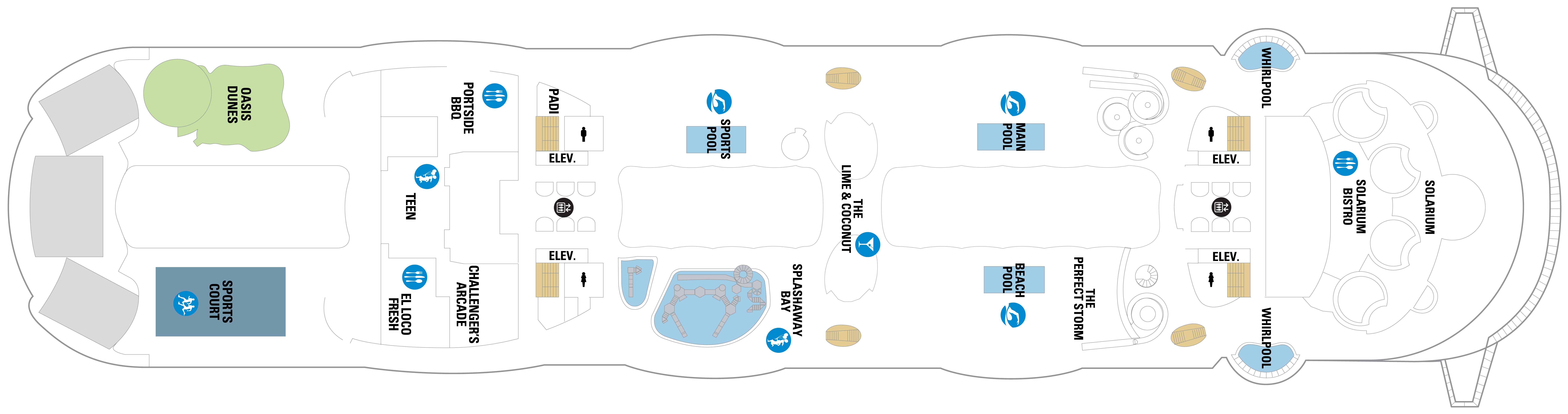 Deck 15 plan on Oasis of the Seas