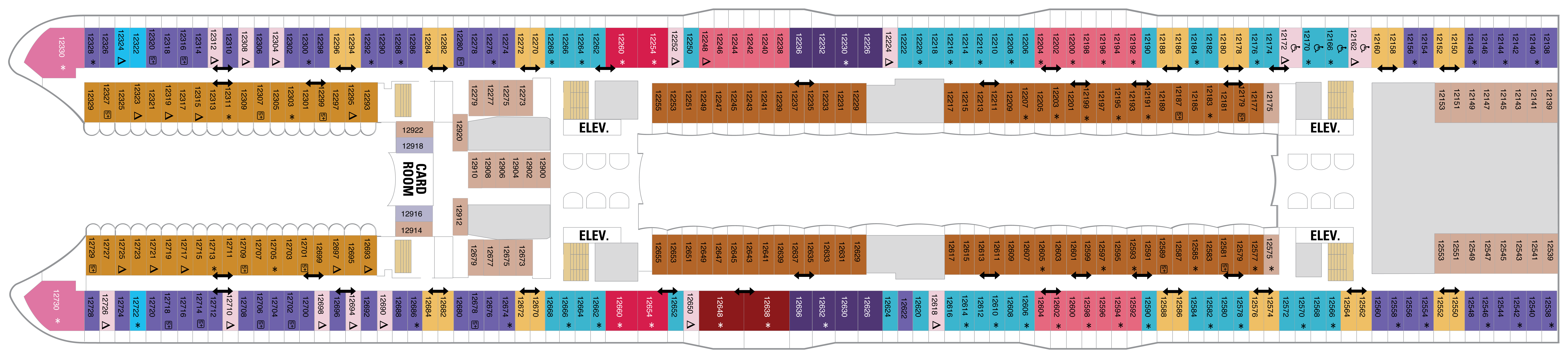 Deck 12 plan on Oasis of the Seas