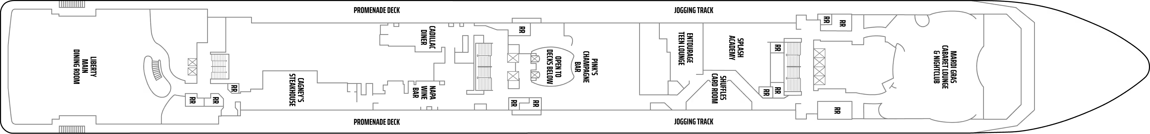 Deck 6 plan on Pride of America